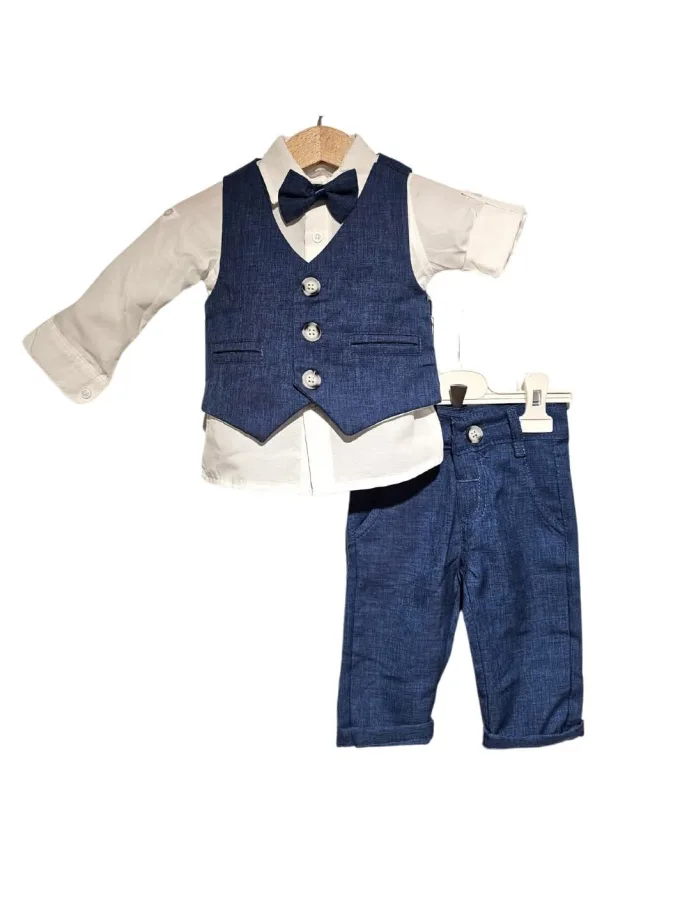 Σύνολο με Γιλέκο Μπλε Bebe