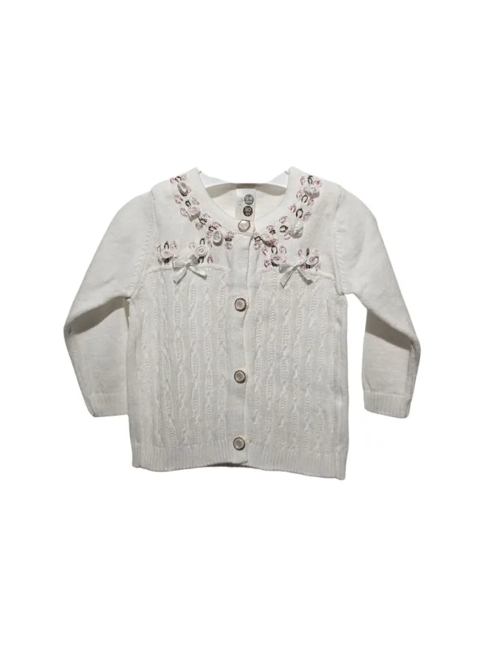 Ζακετούλα Πλεκτή με Τριανταφυλλάκια