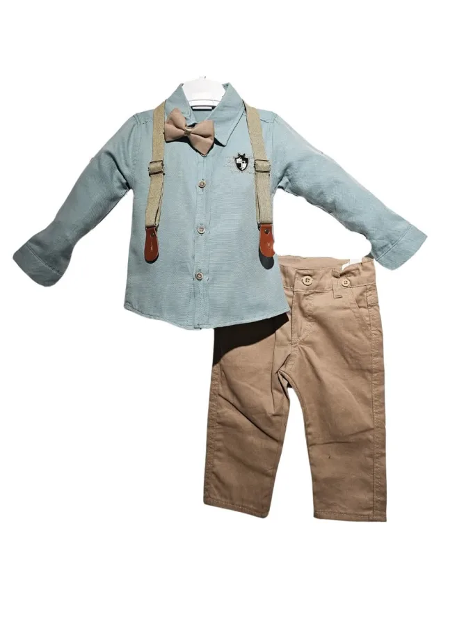 Σύνολο Βεραμάν Πουκάμισο Μπεζ Παντελόνι Bebe