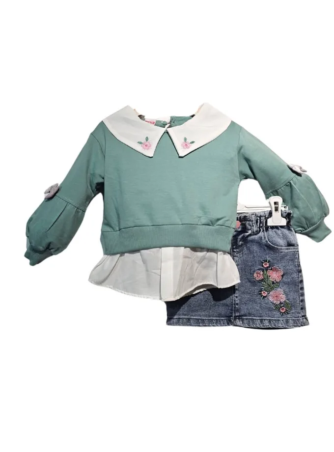 Σύνολο με Τζιν Φούστα Βεραμάν Mini