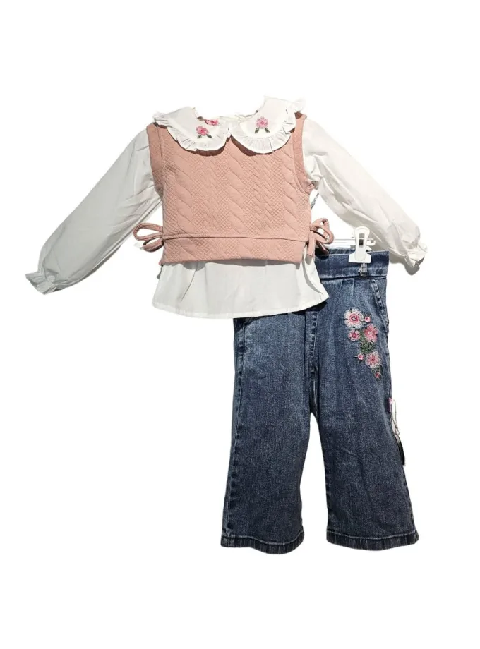 Σύνολο Τριπλό με Γιλέκο και Τζιν Φρεζ Mini