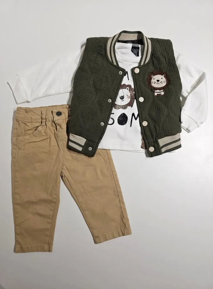 Σύνολο Baby Lion με Αμάνικο Bebe