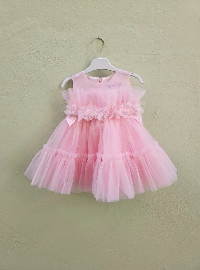 Φόρεμα Αμπιγιέ Ροζ Λουλουδάκια Bebe