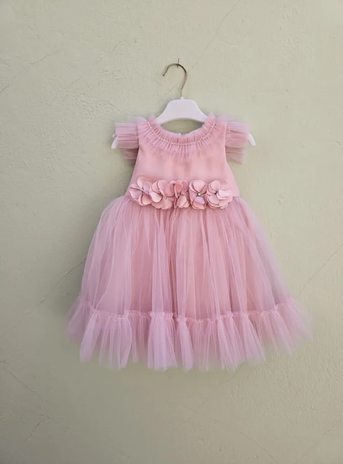 Φόρεμα Αμπιγιέ Ροζ με Λουλουδάκια Bebe