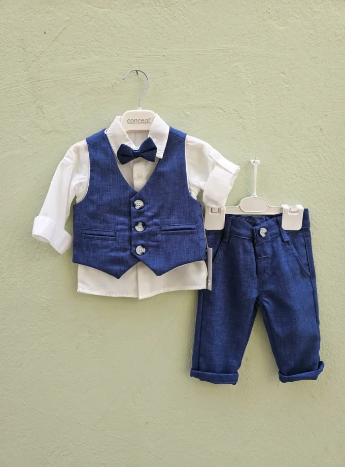 Σύνολο με Γιλέκο Μπλε Bebe