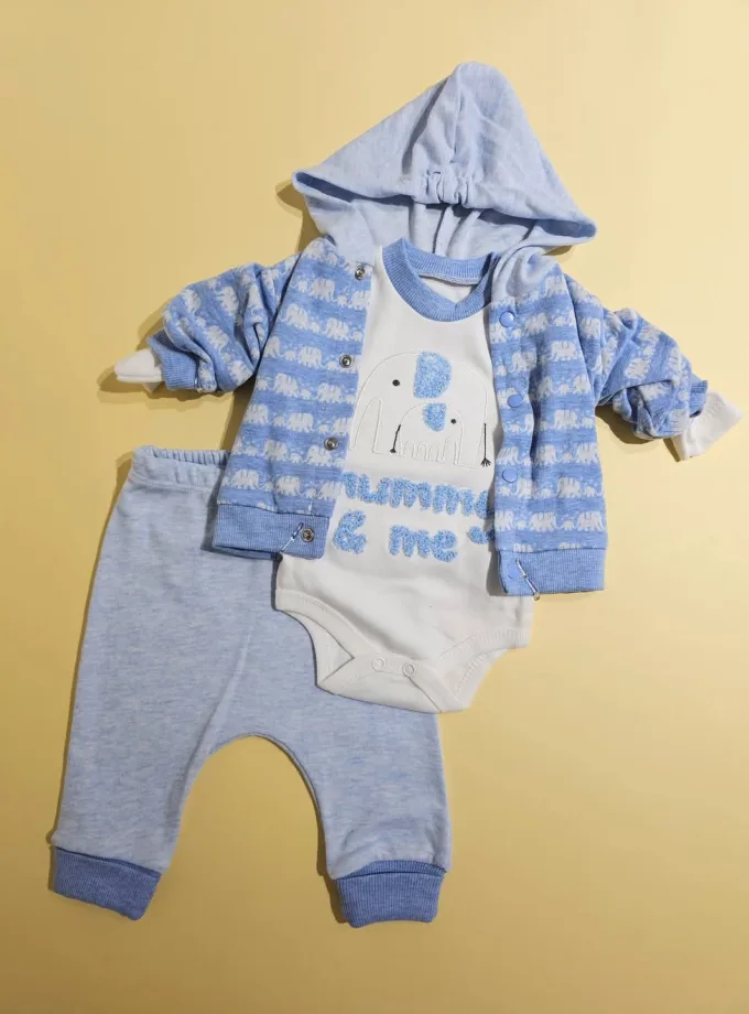 Συνολάκι Τριπλό Ελεφαντάκια Σιελ