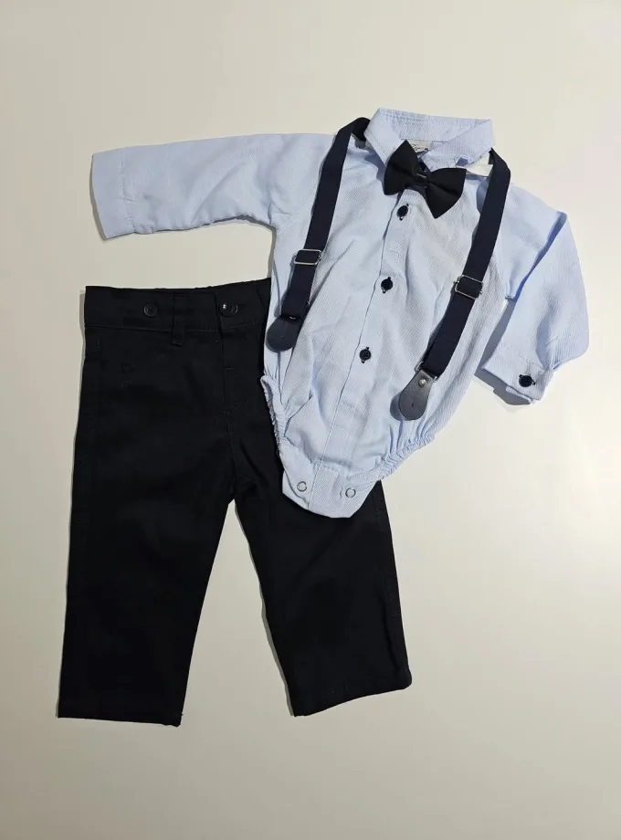 Σύνολο Πουκάμισο Γαλάζιο-Μπλε Παντελόνι