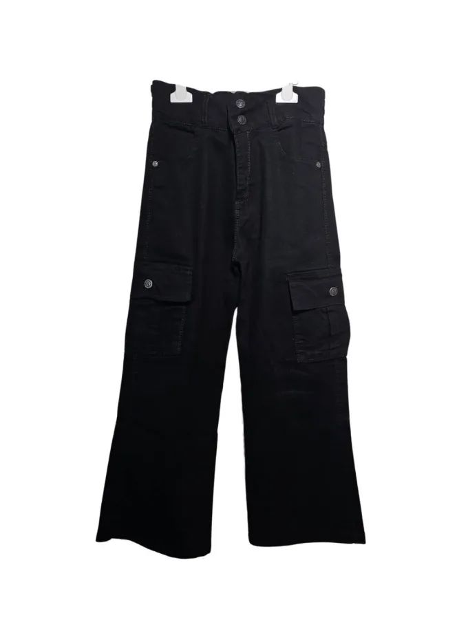 Τζιν Cargo Ίσιο Μαύρο Junior
