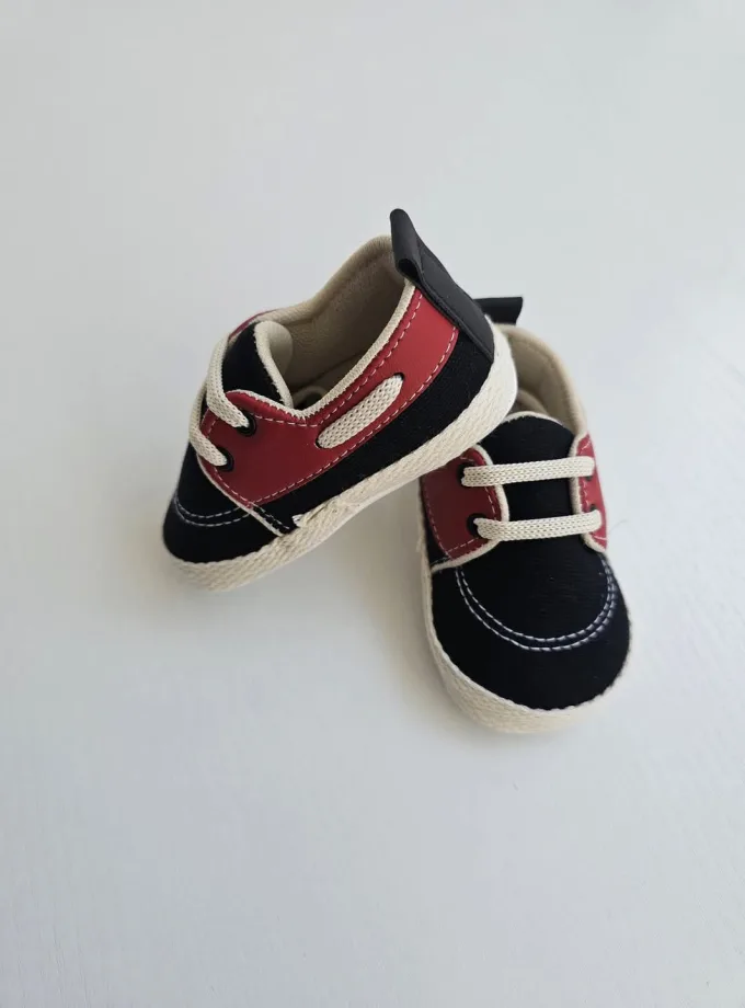 Παπουτσάκι Αγκαλιάς Μπλε-Κόκκινο