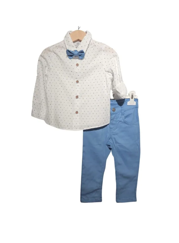 Σύνολο Πουκάμισο Πουά Γαλάζιο
