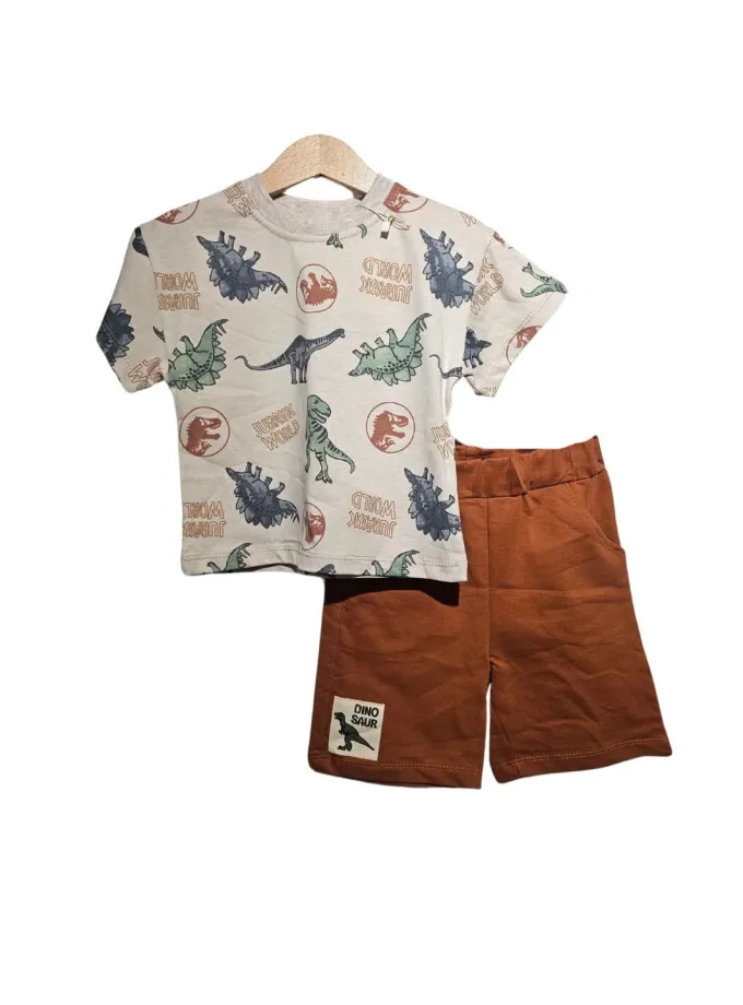 Σύνολο Dinosaurs Μπεζ Κεραμιδί Mini