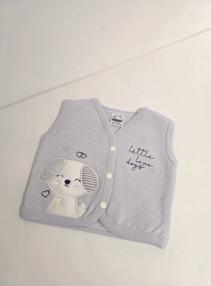 Αμάνικο Γιλέκο Γκρι Ζωάκι