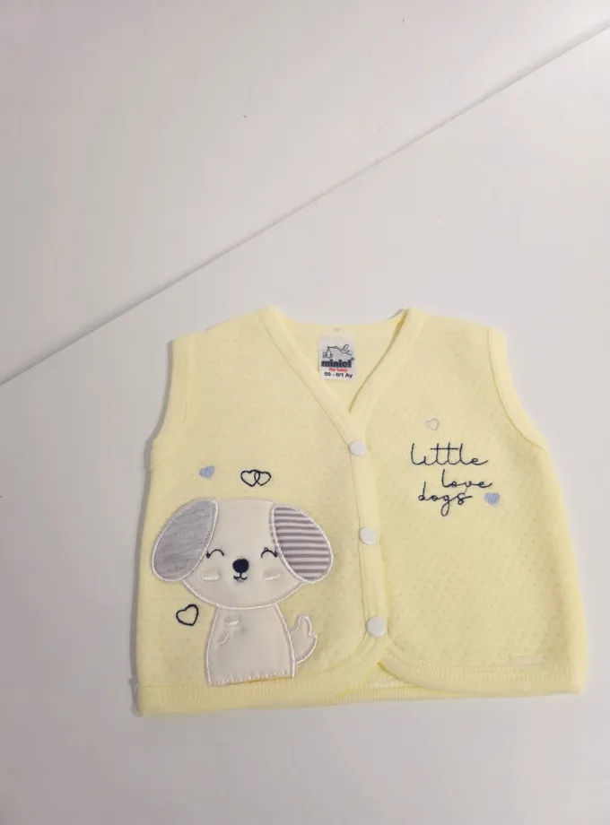 Αμάνικο Γιλέκο Κίτρινο Ζωάκι
