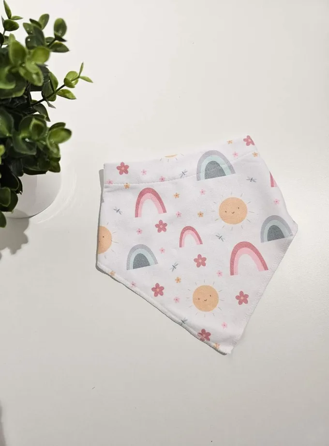 Σαλιάρα Ουράνιο Τόξο Τρίγωνη