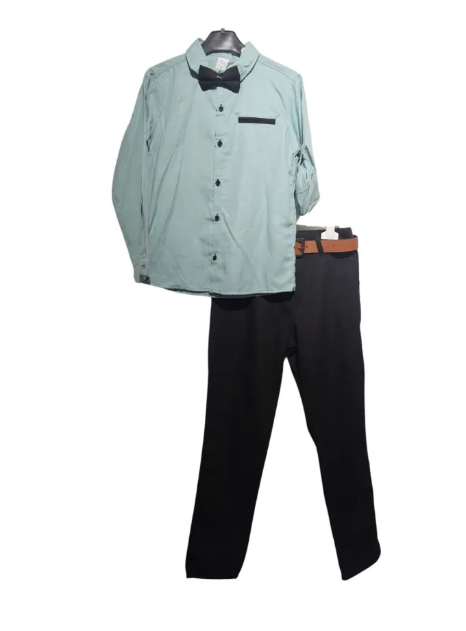 Σύνολο Βεραμάν Πουκάμισο-Μαύρο Παντελόνι με Ζώνη