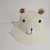 Ψάθινο Καπέλο Αρκουδάκι Εκρού