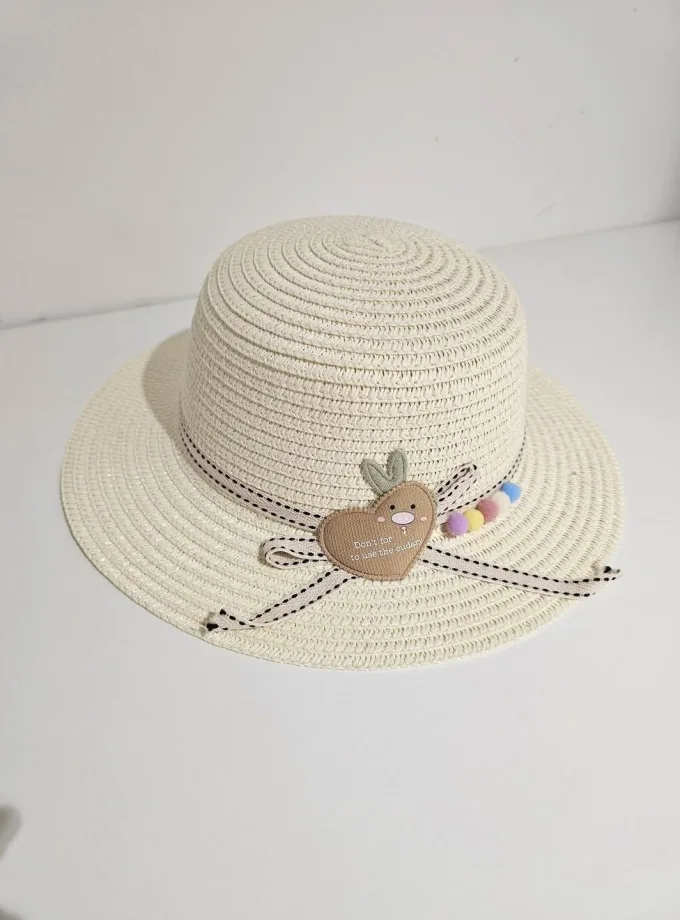 Ψάθινο Καπέλο Εκρού