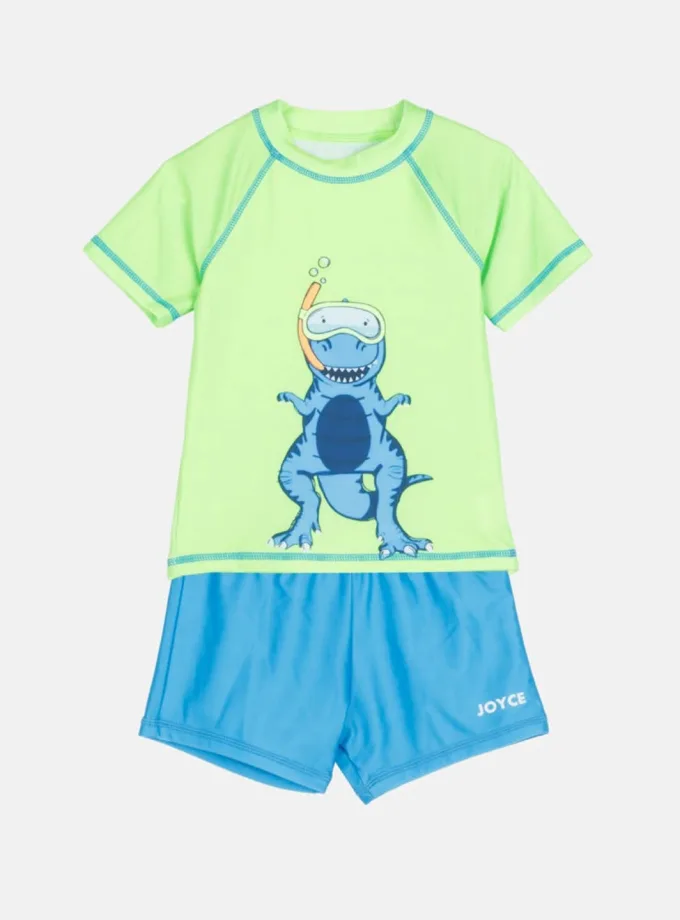 Μαγιό Dino Λαχανί-Τιρκουάζ Mini