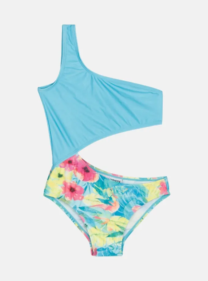 Μαγιό Ολόσωμο Tropical Τιρκουάζ