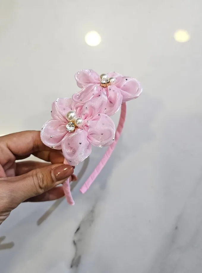 Στέκα 2 Λουλουδάκια Ροζ