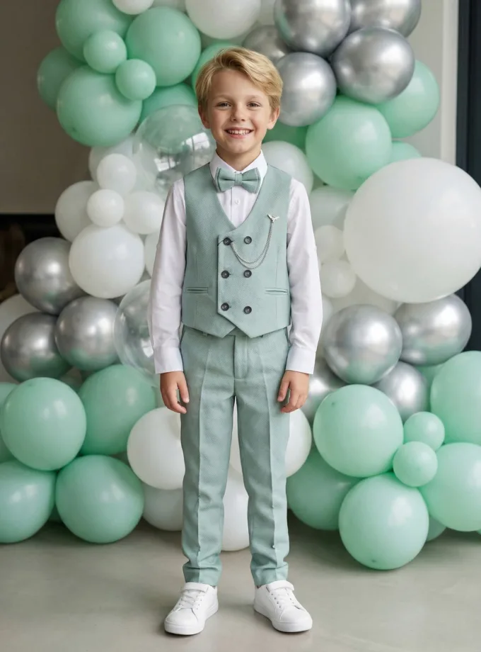 Κοστούμι με Γιλέκο Μέντα Παιδικό