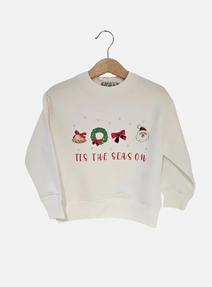 Μπλούζα Φούτερ Christmas Άσπρη