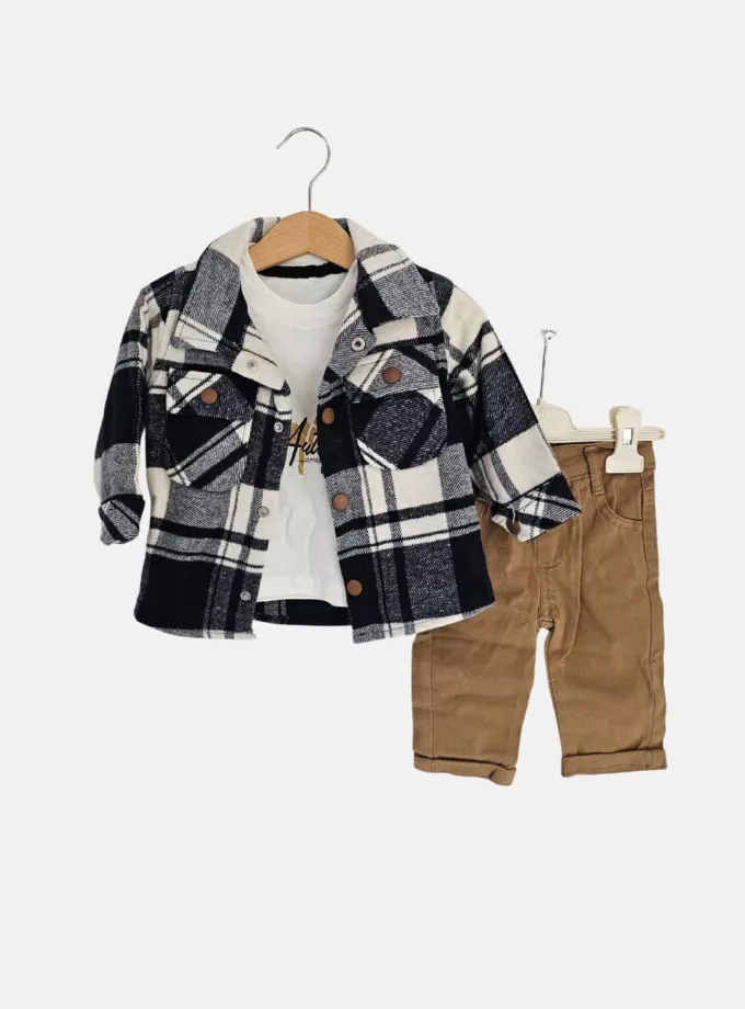 Σύνολο με Καρό Πουκάμισο Bebe