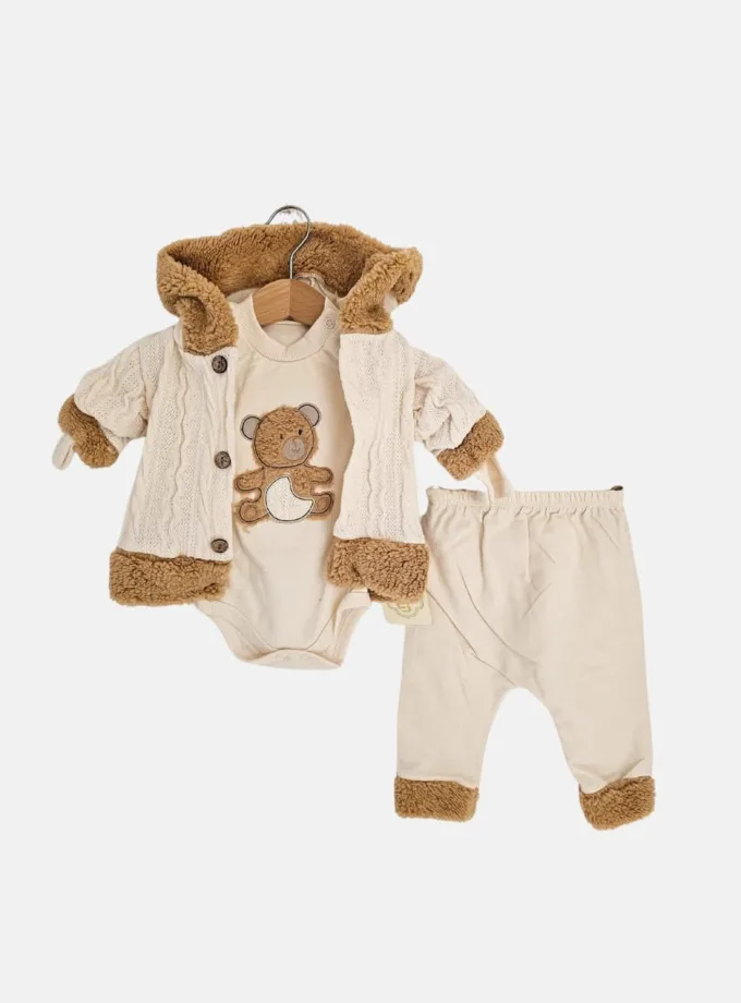 Σετ Αρκουδάκι Γουνάκι Bebe Τριπλό