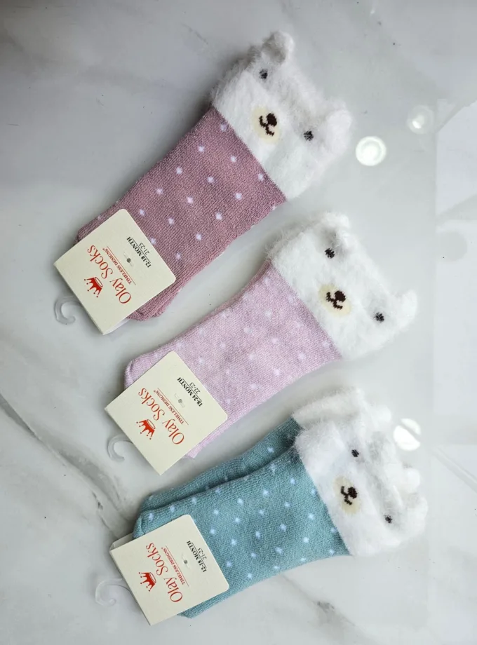 Καλτσούλες Μπουρνουζέ Παιδικές Πουά