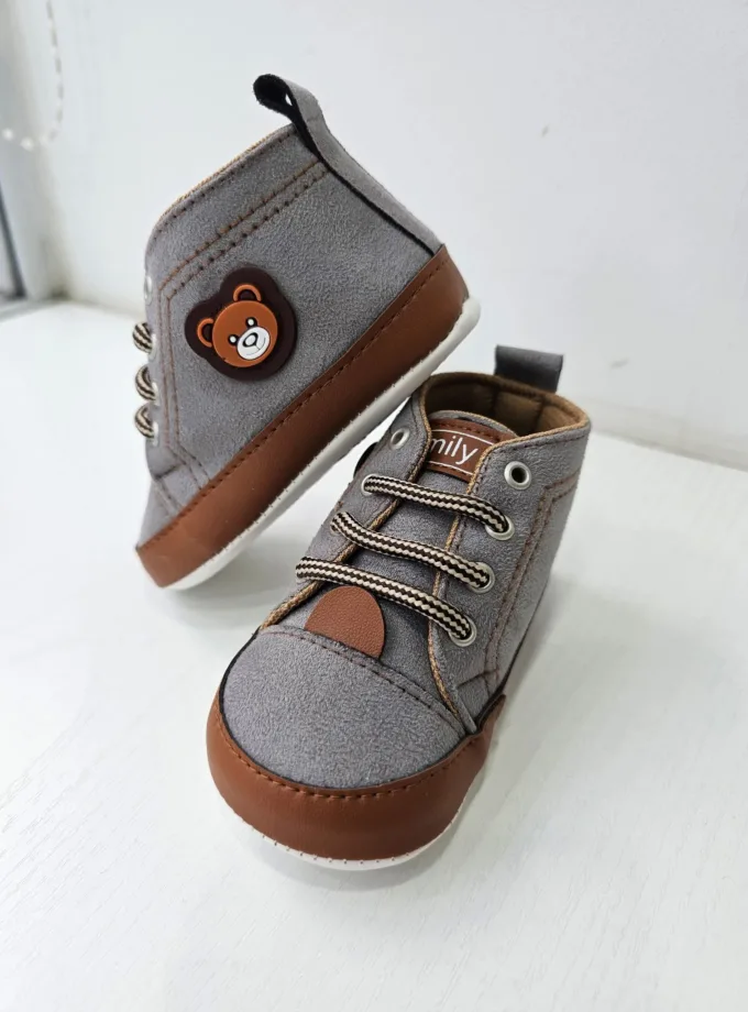 Μποτάκια Αγκαλιάς Bear Γκρι