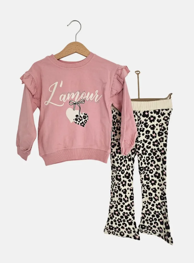 Σύνολο L'amour Λεοπάρ Ροζ Mini