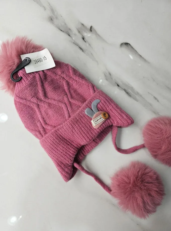 Σκουφάκι με Αφτάκια και Κορδόνι Φρεζ