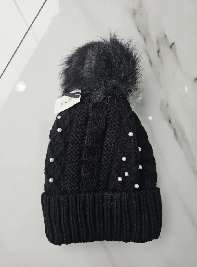 Σκούφος Μαύρος Στολισμένος Παιδικός