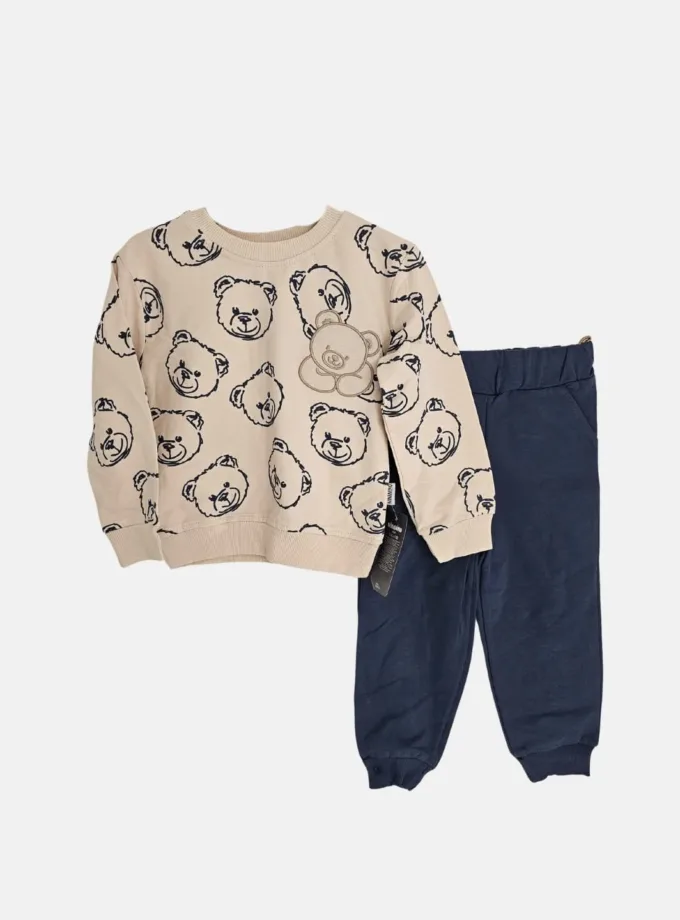 Φόρμα Αρκουδάκια Μπλε Mini