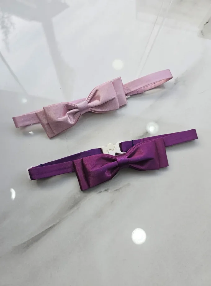 Παπιγιόν Παιδικά Ροζ-Μωβ Σατινέ