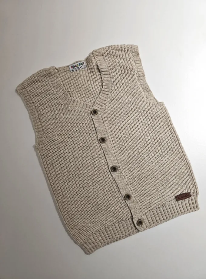 Αμάνικο Πλεκτό Μπεζ Mini