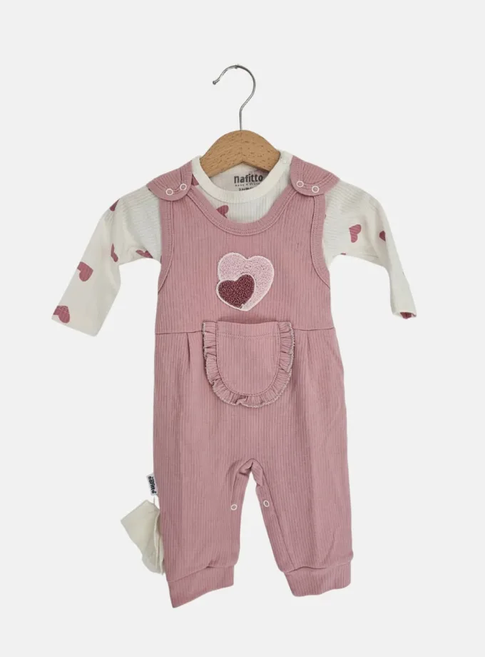 Σαλοπέτα Ροζ Καρδούλα Βρεφική