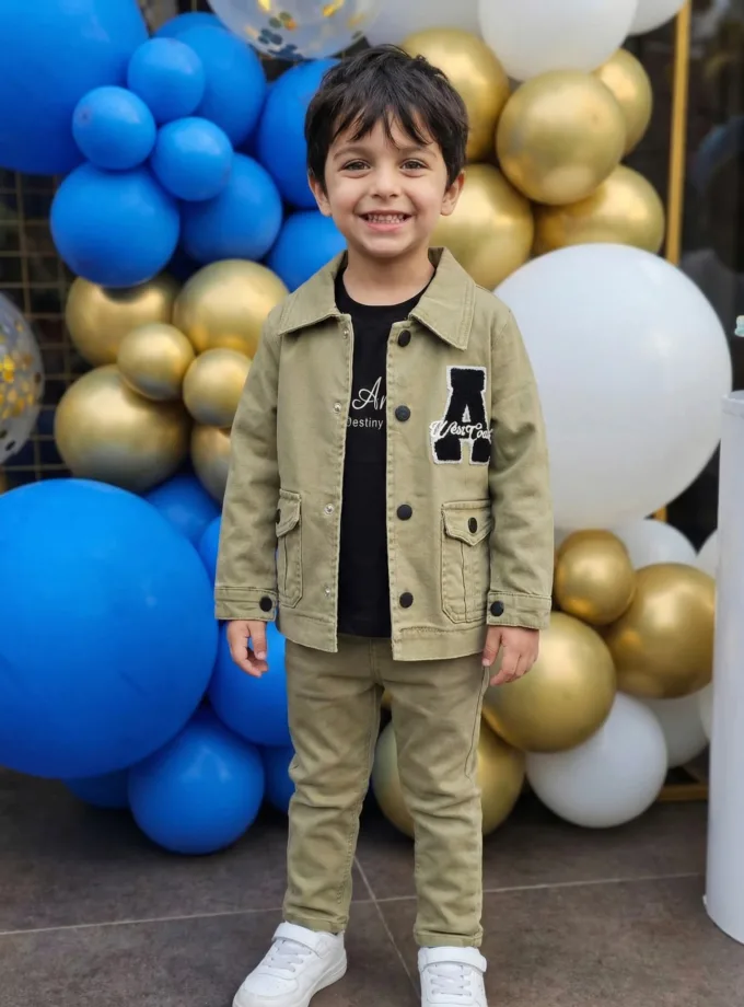 Σύνολο Denim Λαδί Mini