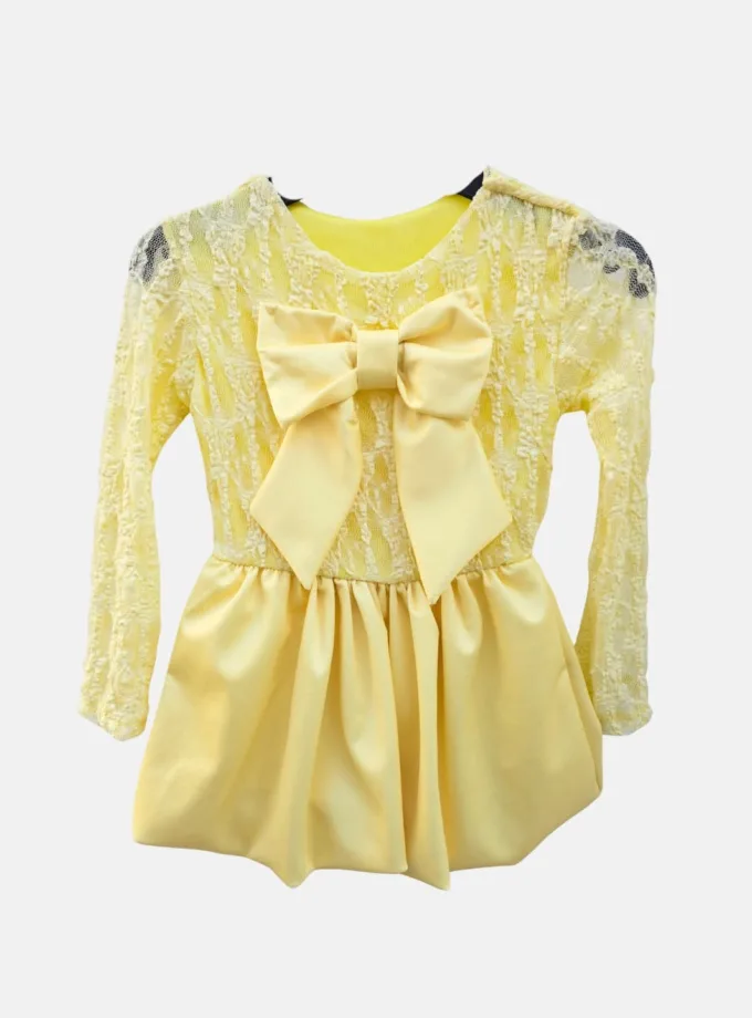 Φόρεμα Κίτρινο Ballon Δανδέλα Junior