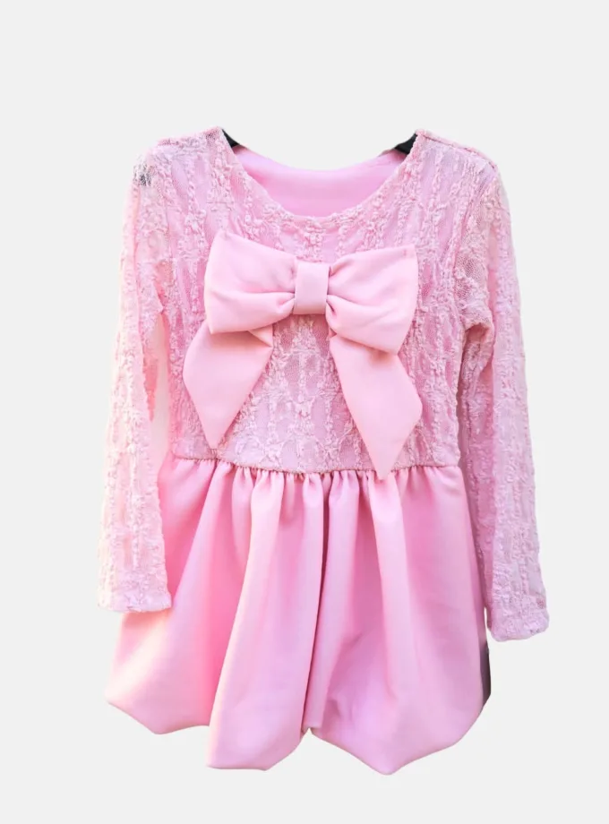 Φόρεμα Ροζ Ballon Δανδέλα Junior