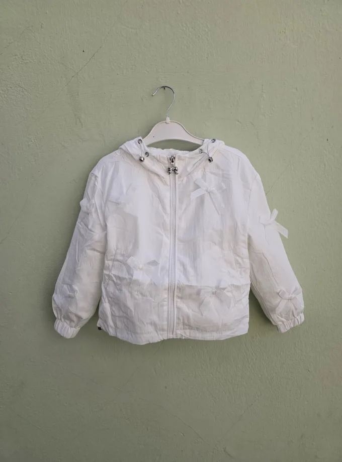 Μπουφάν Άσπρο Bows Junior