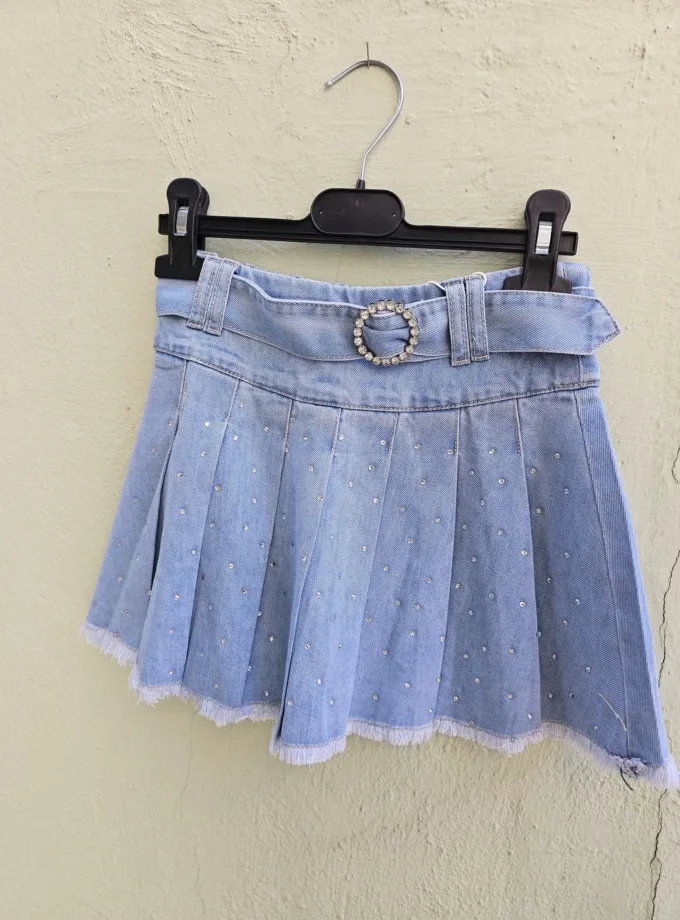 Φούστα τζιν με Στρασάκι Junior