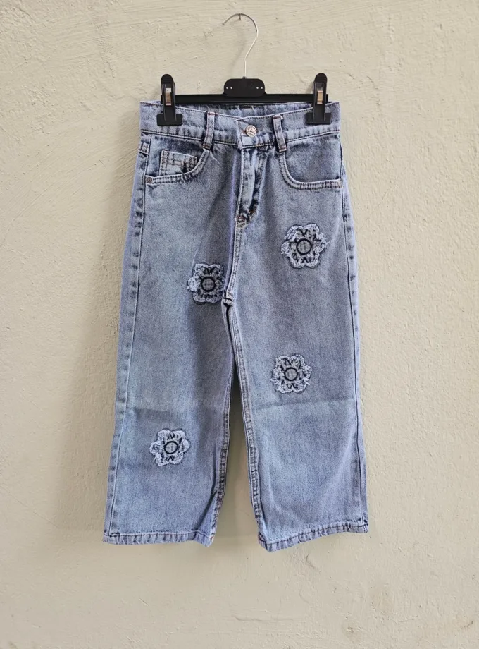 Τζιν Παντελόνι Flowers Junior