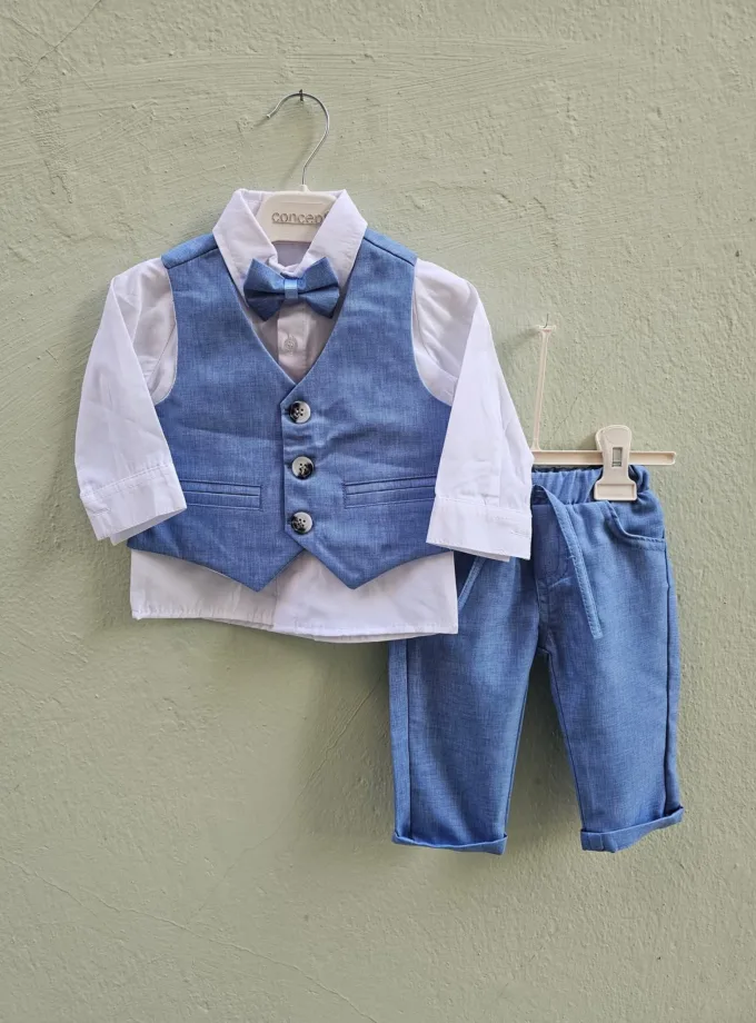 Σύνολο με Γιλέκο Μπλε Bebe