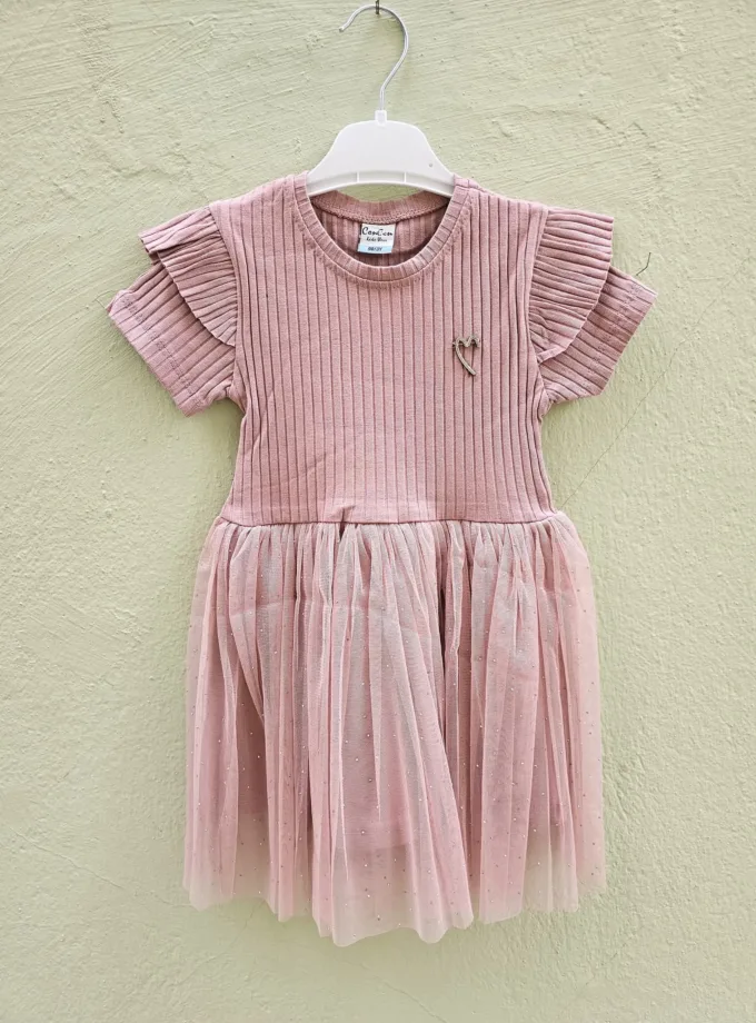 Φόρεμα Κ/Μ Ριπ Στρασάκι Σάπιο Μήλο Mini