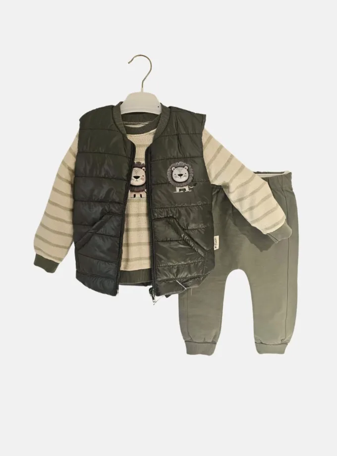 Σύνολο με Αμάνικο Lion Ριγέ Bebe