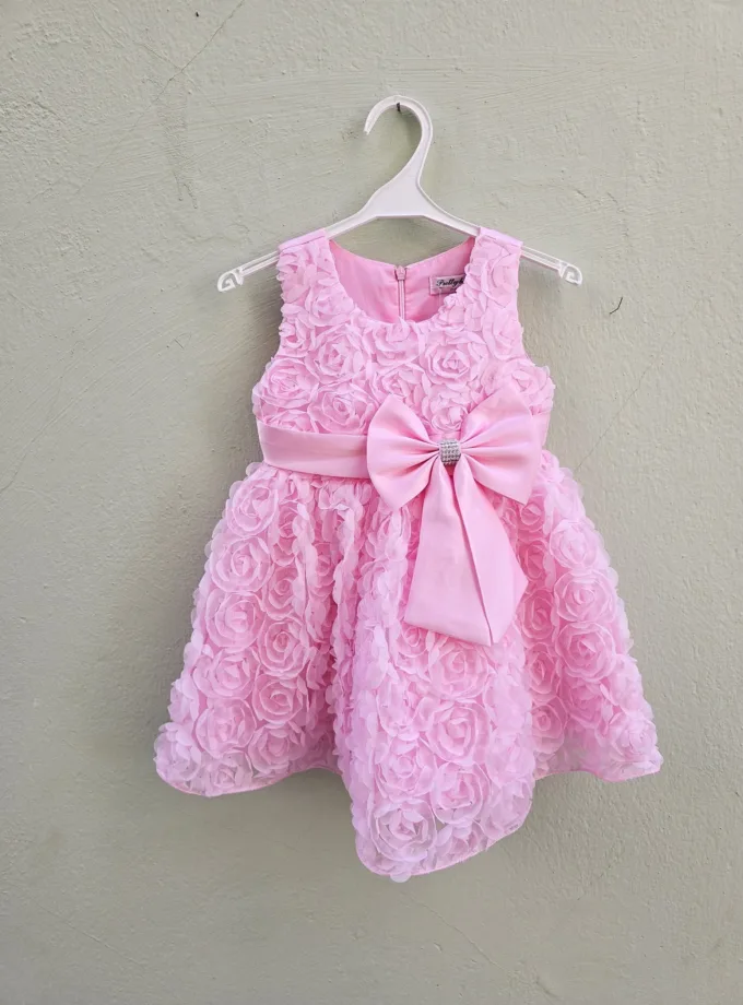 Φόρεμα Λουλούδια 3D Ροζ Junior