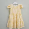 Φόρεμα Κίτρινο Κεντητά Λουλούδια Junior