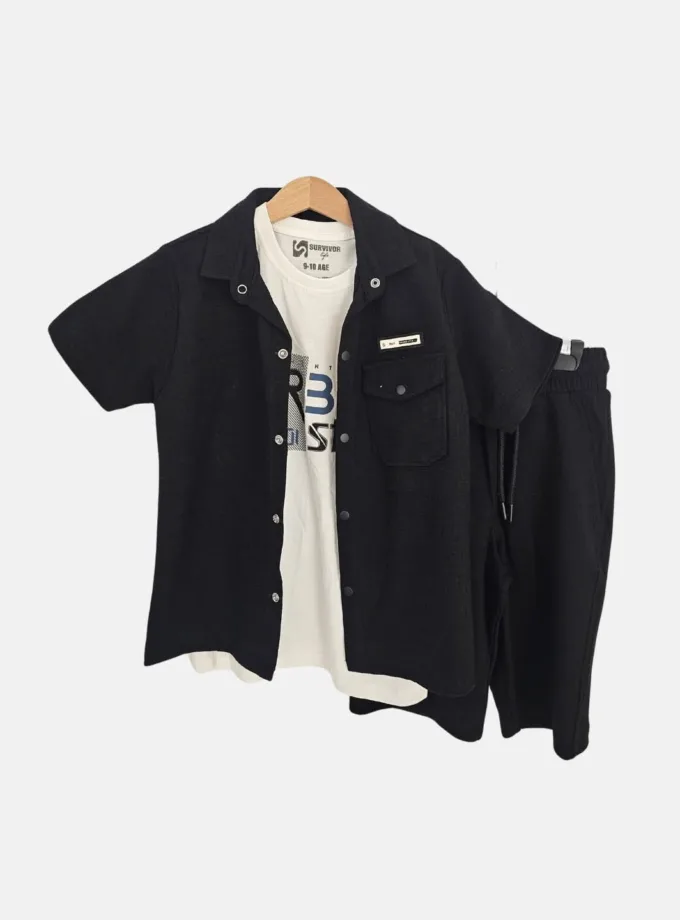 Σύνολο Ζαγρέ Urban με Βερμούδα Μαύρο Junior