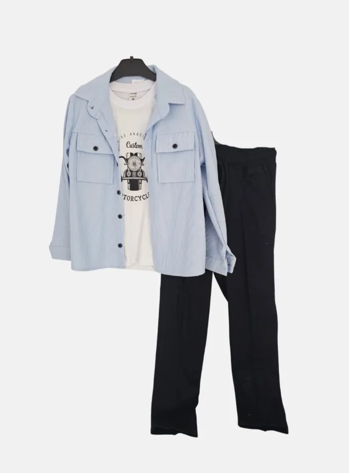 Σύνολο Τριπλό Motorcycle Γαλάζιο Junior